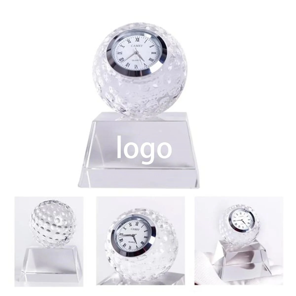 Crystal Golf Clock Trophy With Engraving 1