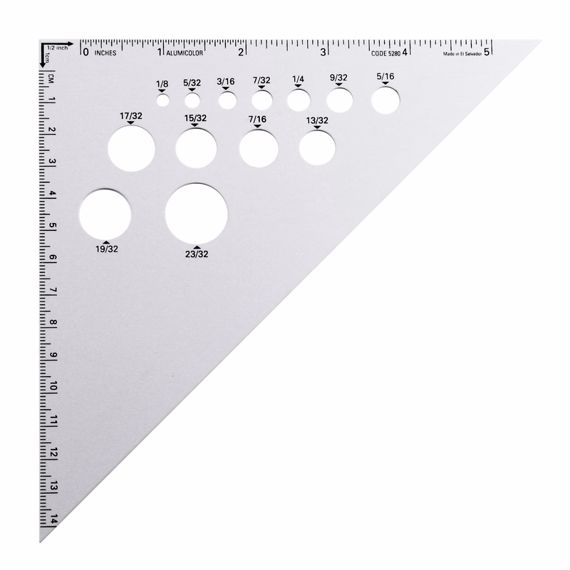6" 45/90 degree Aluminum Drafting Triangle