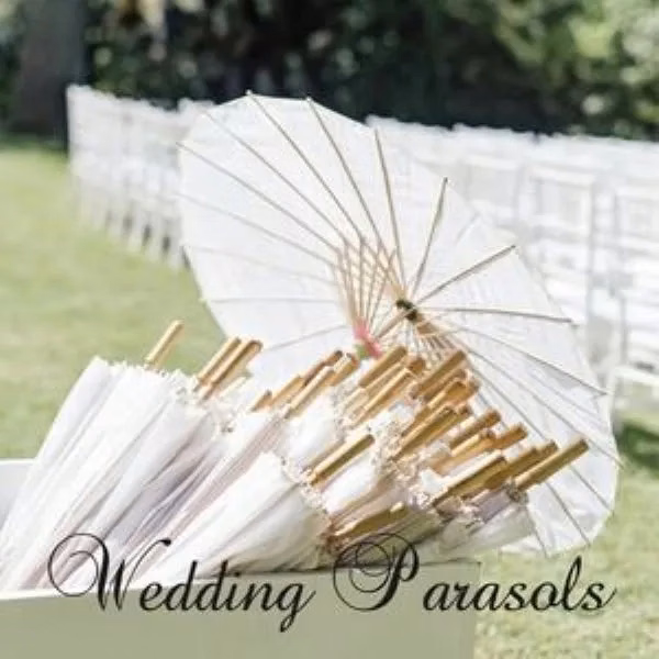 Wholesale White Wedding Paper Parasols