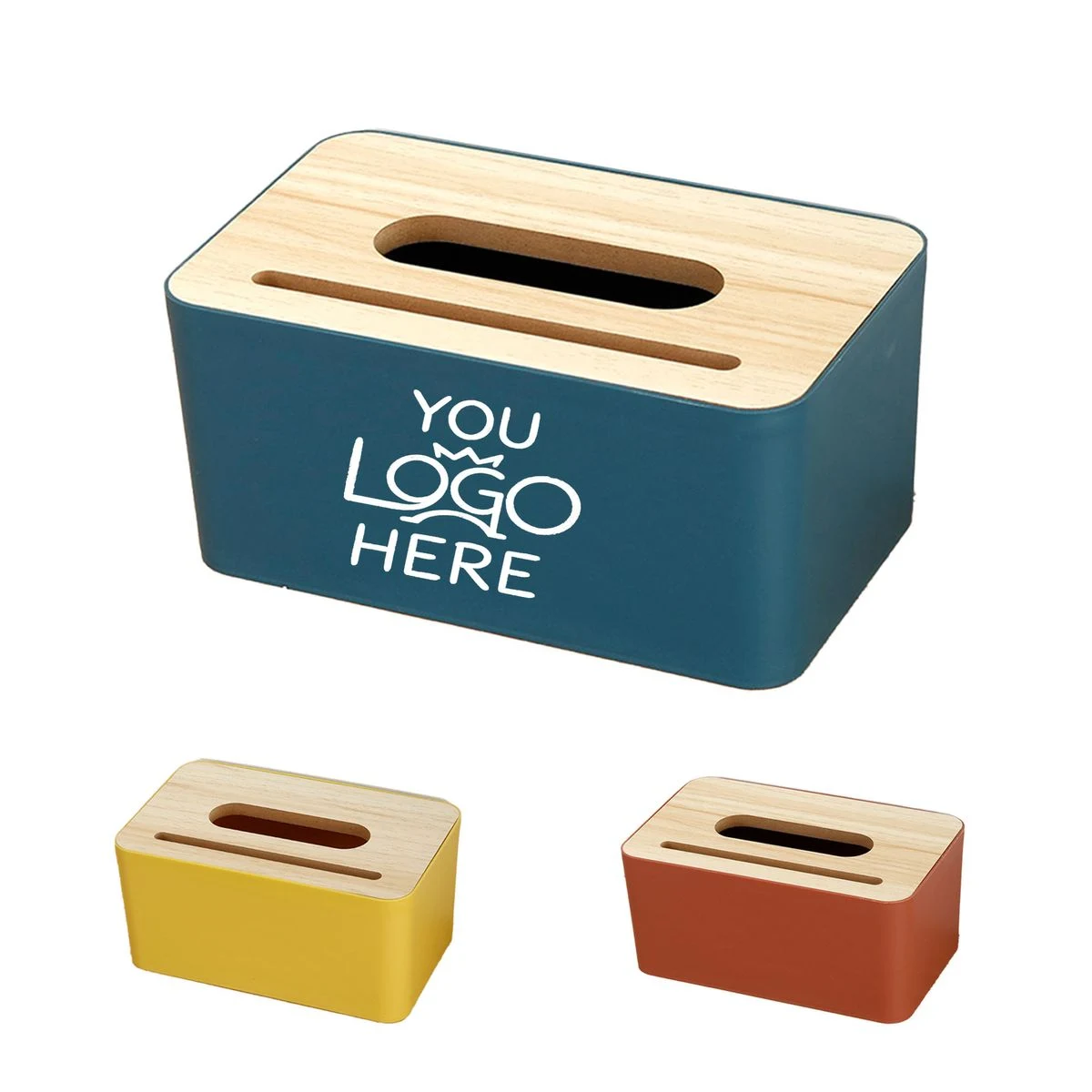 MOQ50 Wooden Lid Tissue Box with Phone Slot 1