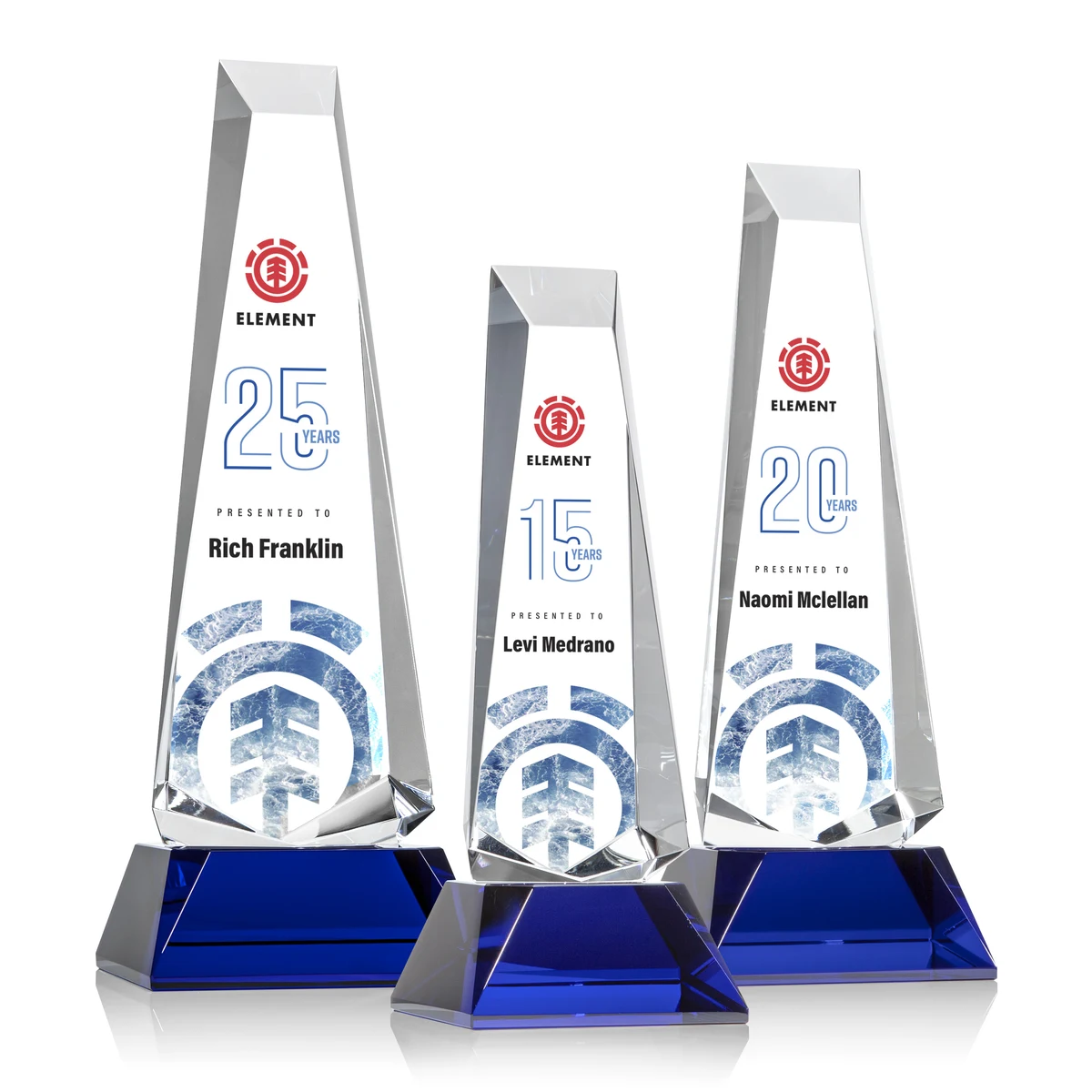 Rustern Obelisk VividPrint™ Award on Base - Blue 1