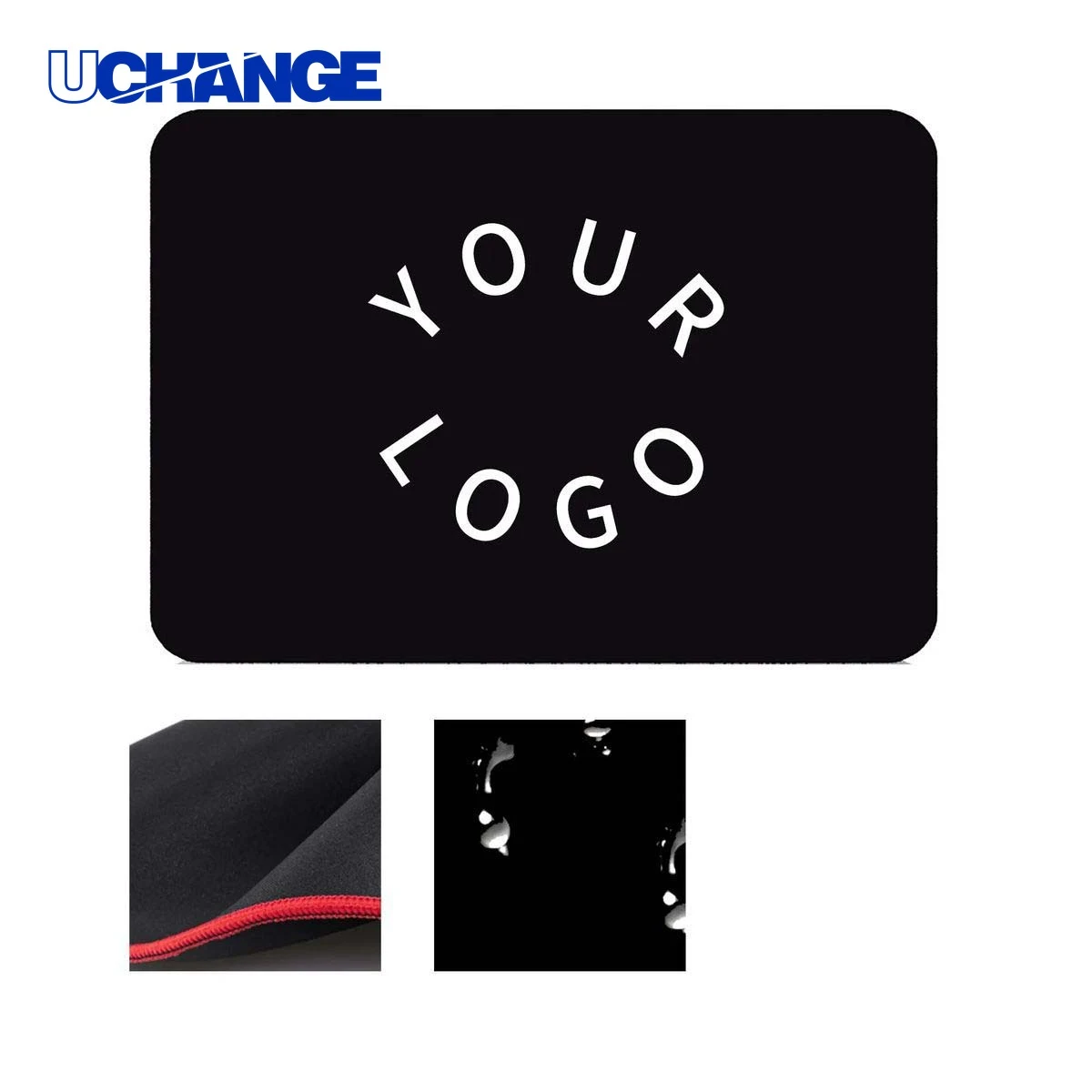 Rubber Mouse Pad Mat with Stitched Edges 1