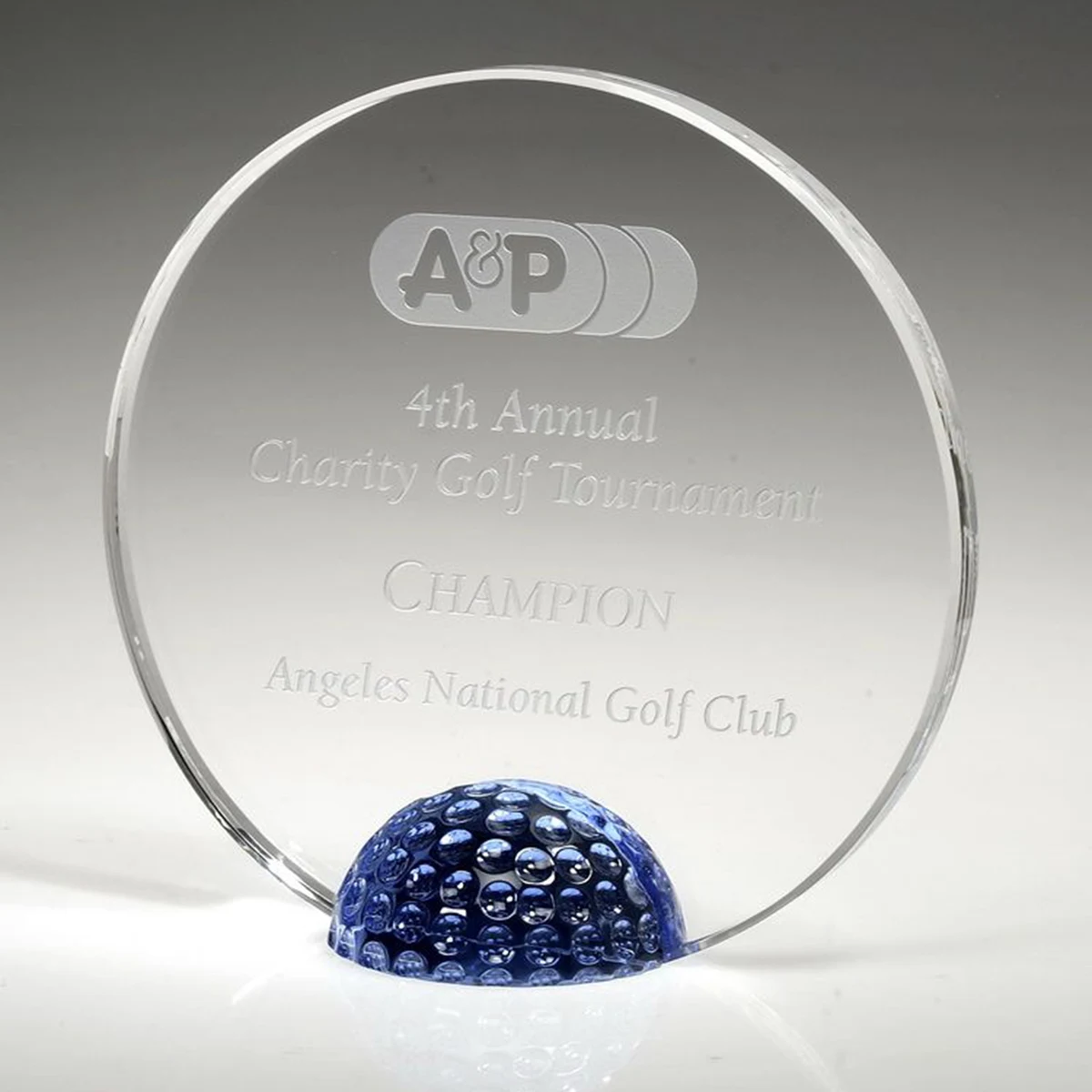 4 1/2" Crystal Award - Golf Jeweled Halo_D544CA 1