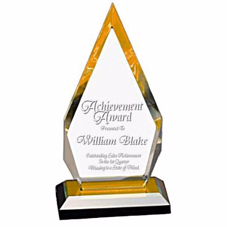Acrylic: 7x4x1" Spectra Arrow Gold Award