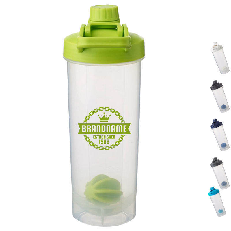 Olympian Plastic Bottles - 24 oz. Shaker Bottle w/ Mixer & Handle