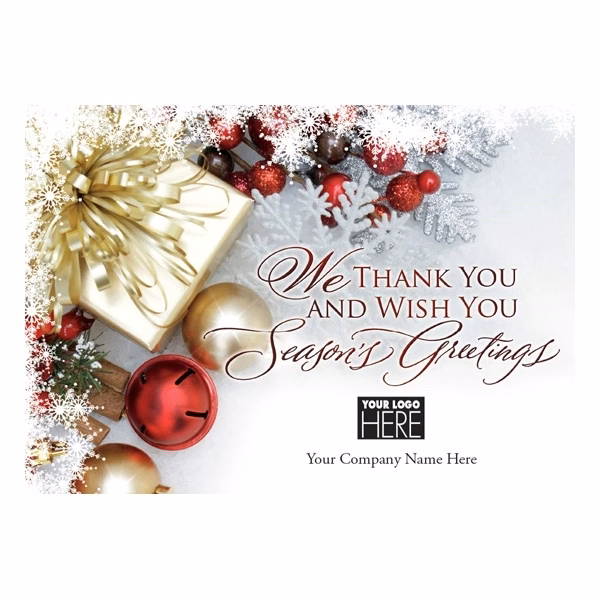 Gift of Thanks Holiday Logo Cards