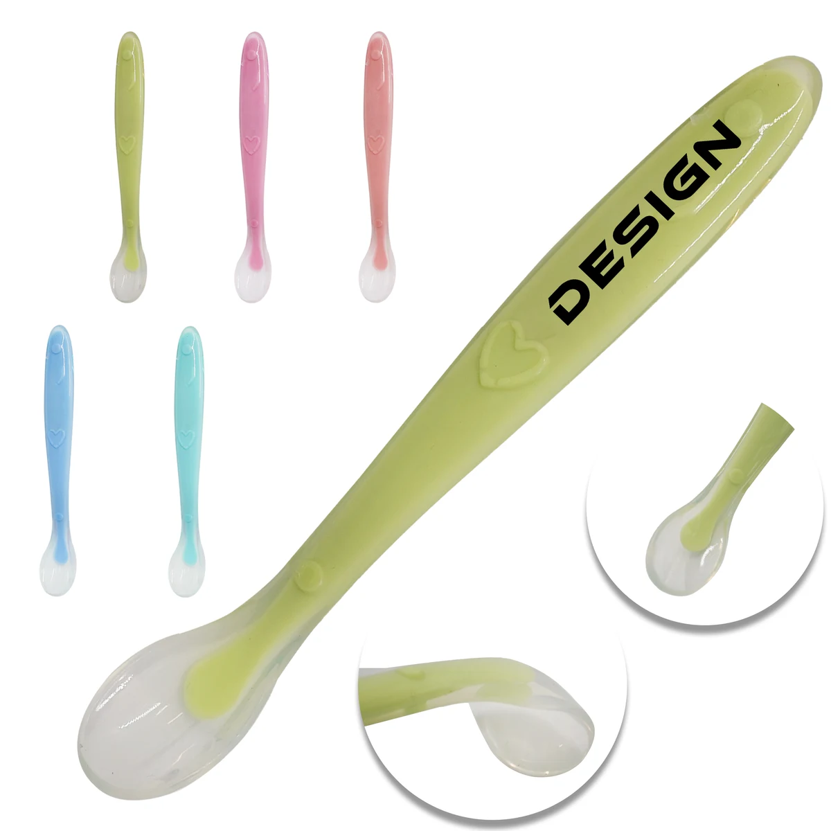 Soft-Tip Silicone Baby Spoons MOQ50 1