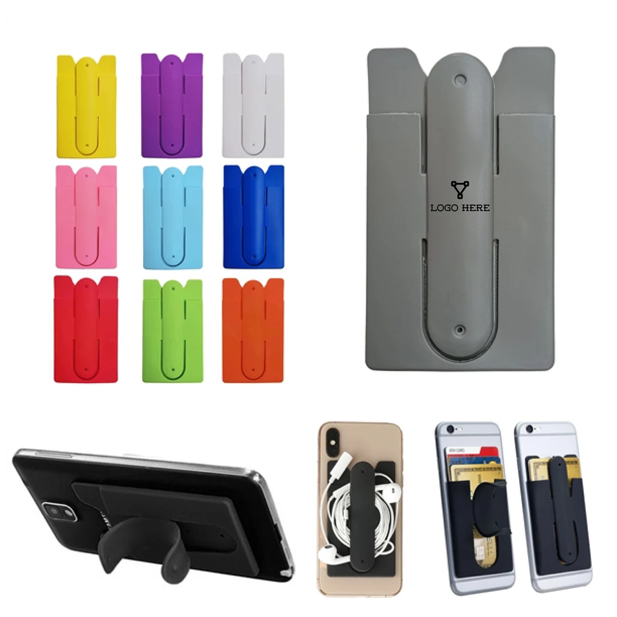 Silicone Card Holder & Phone Stand 1