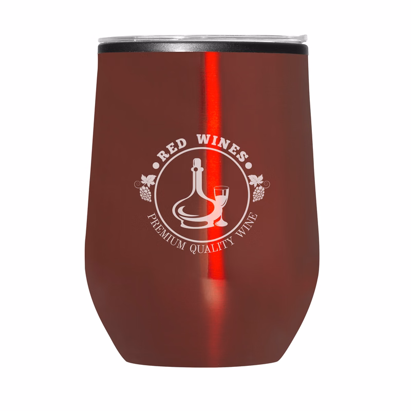 12 oz Budget Stemless Wine Tumbler With Lid