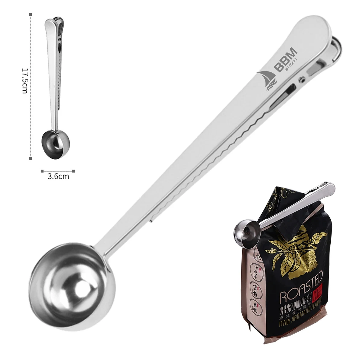 2 In 1 Stainless Steel Coffee Scoop 1