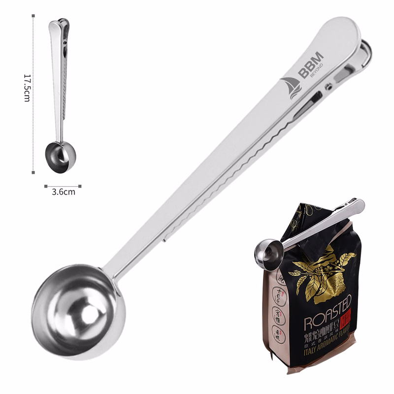 2 In 1 Stainless Steel Coffee Scoop