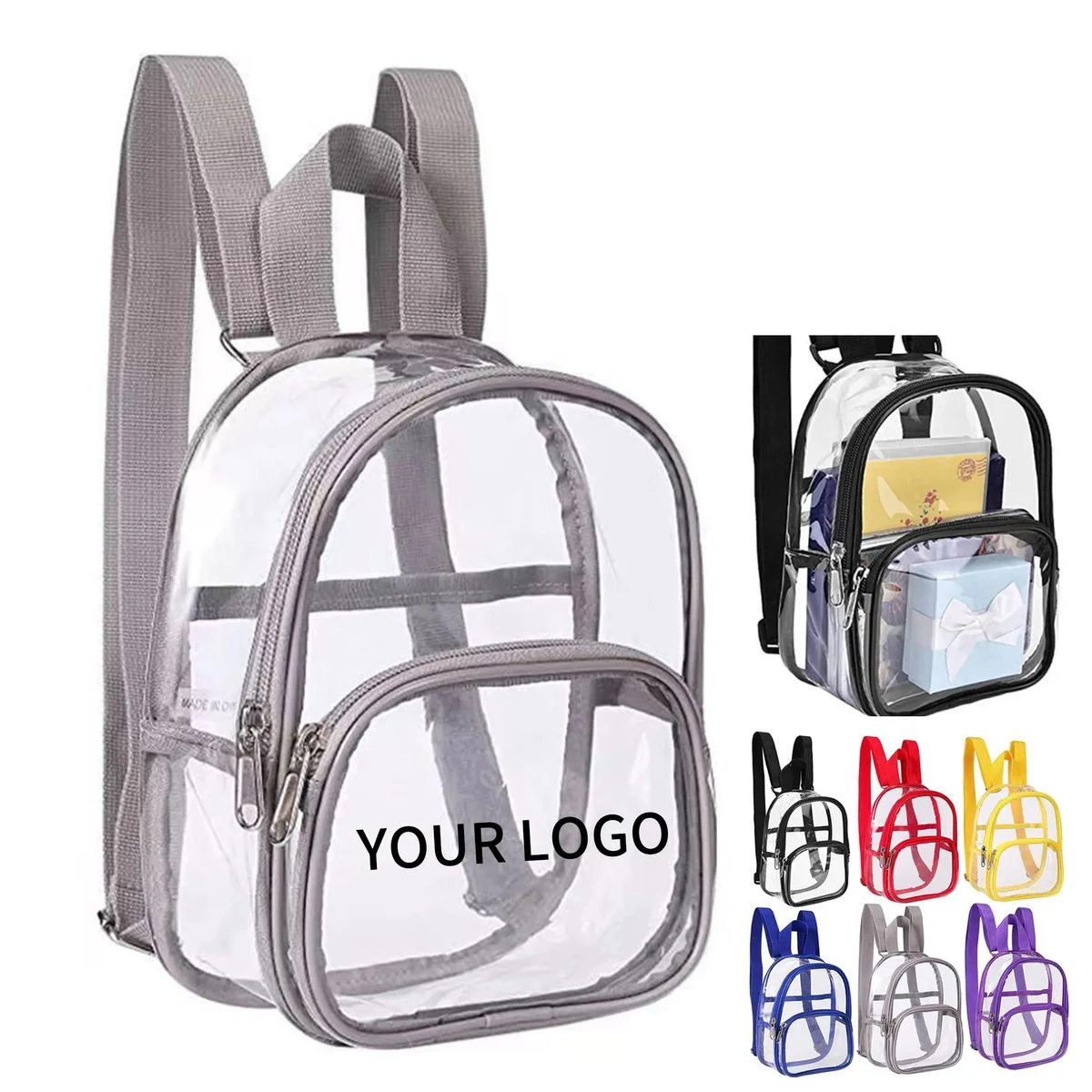 Durable Clear PVC Mini Backpack for Travel 1