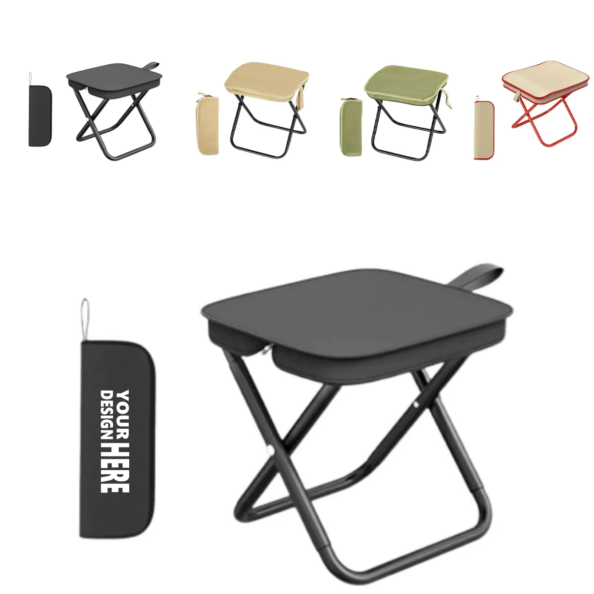 Carbon Steel Portable Folding Stool for On-the-Go Use 1