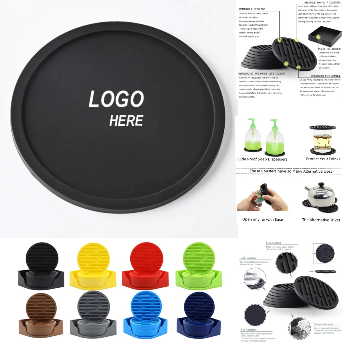 Draining Heat-Resistant Silicone Coaster 1