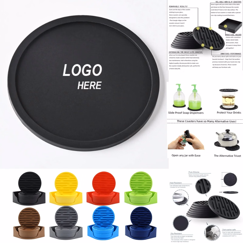 Draining Heat-Resistant Silicone Coaster