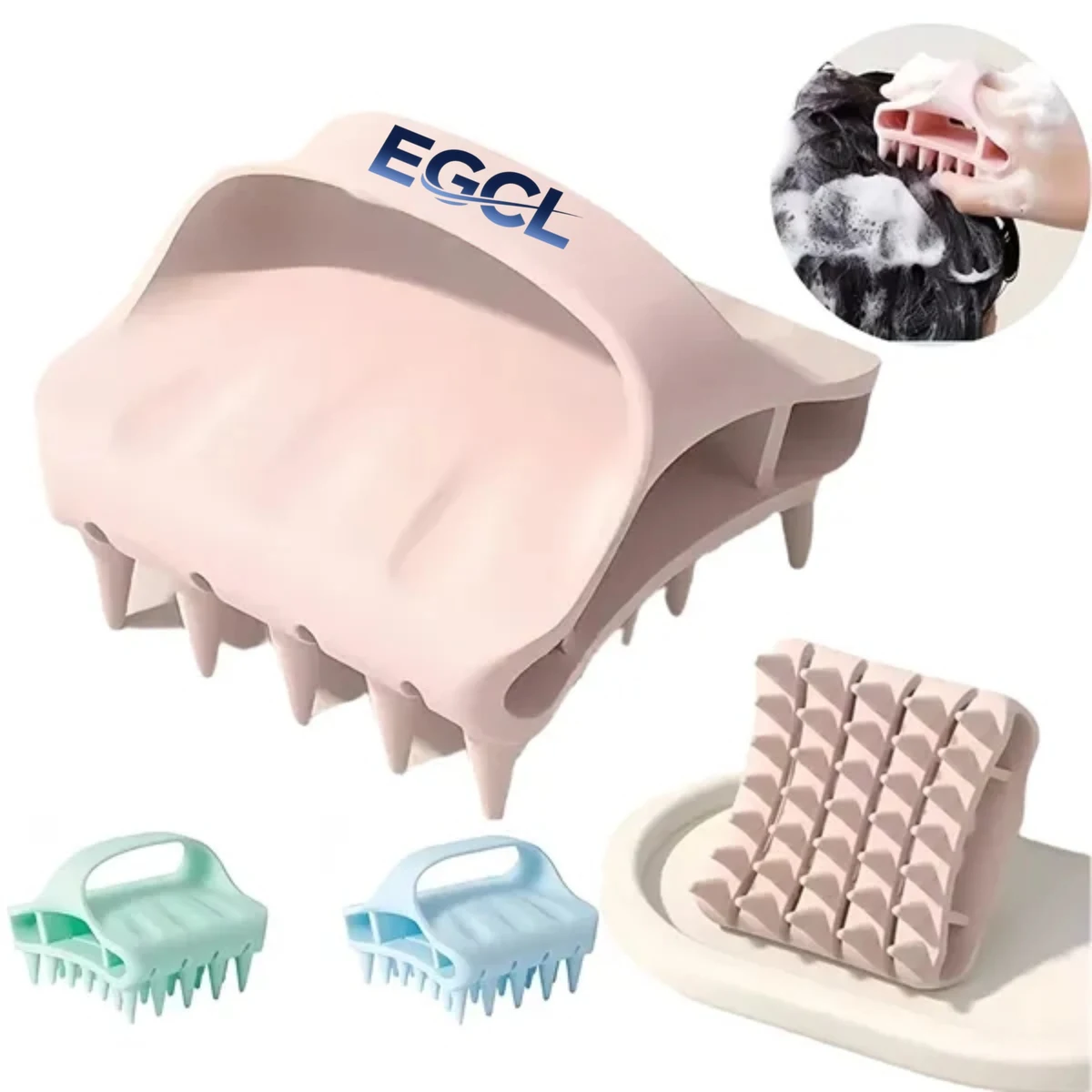 Soft Silicone Scalp Massager Brush For Hair Care Wellness 1