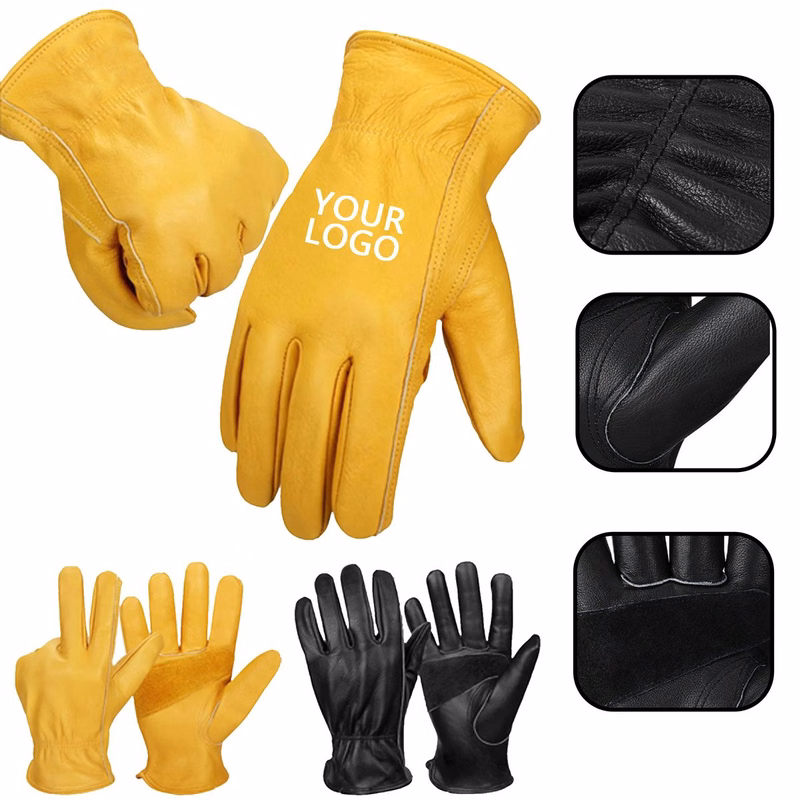 Custom Leather Work Gloves