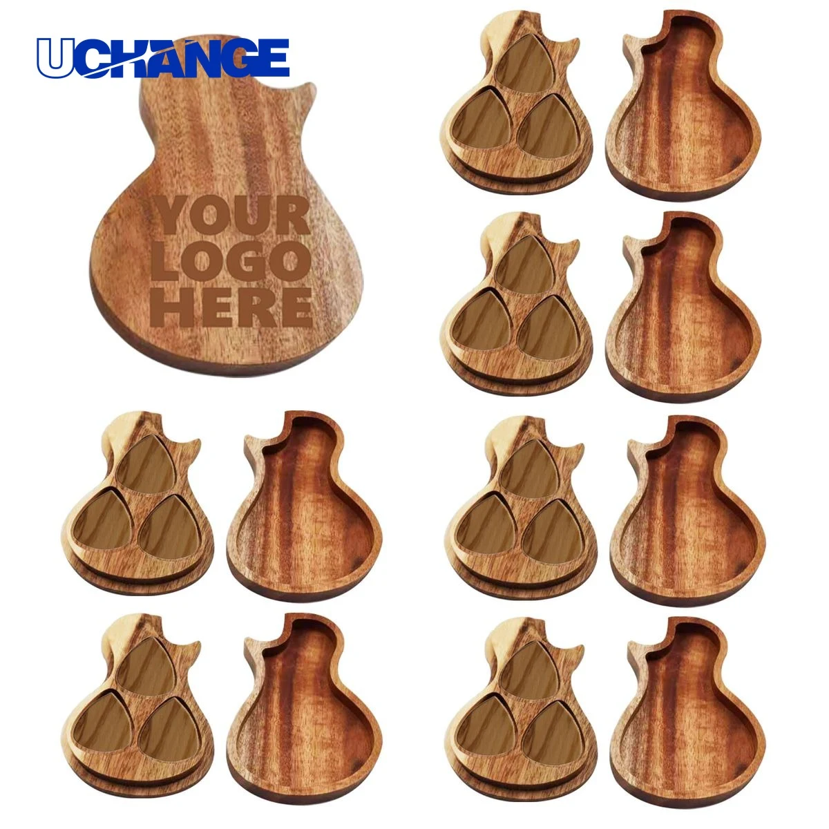 Wooden Guitar Pick Storage Box 1