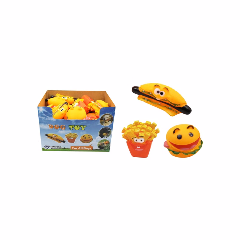 Squeaky Dog Toys Assorted Food