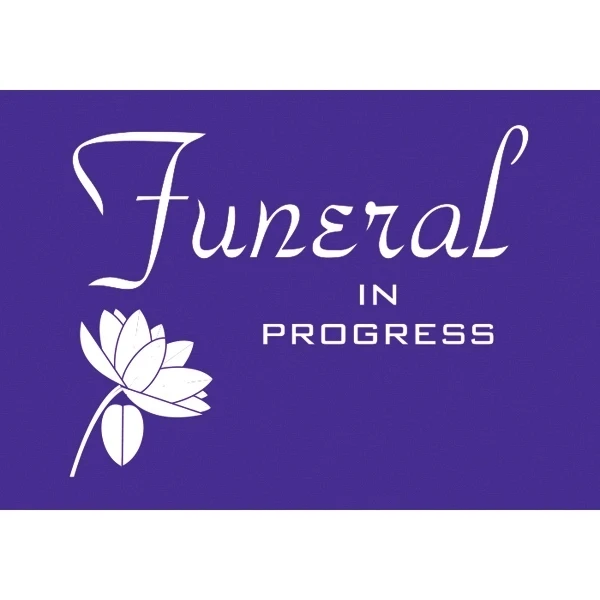 Funeral Car Flags - Purple 1