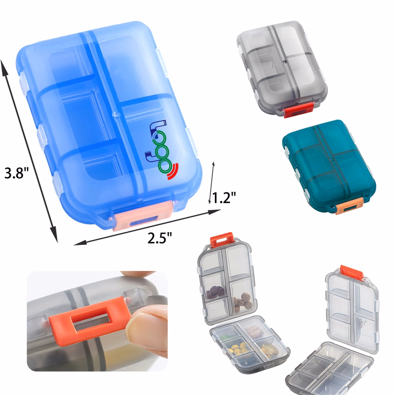 Durable 10 Cell Portable Transparent Medicine Box