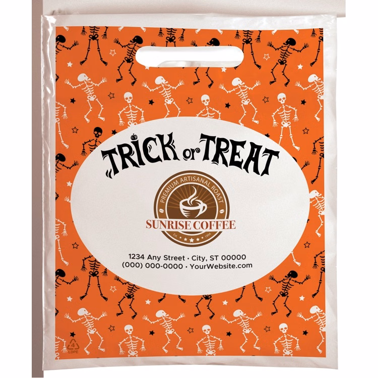 Halloween Scatter Design 2 Plastic Bag (7.5" x 9")