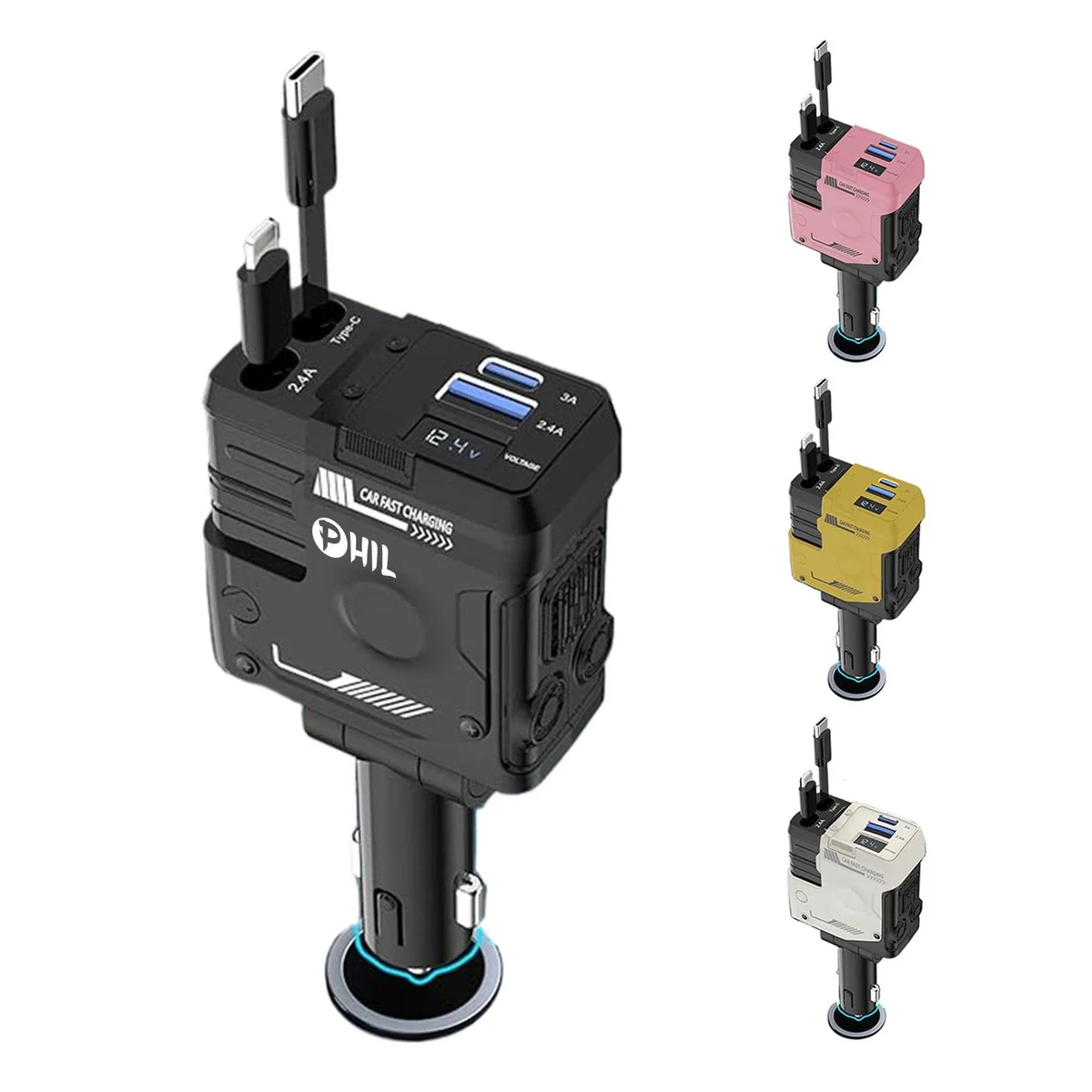 4-in-1 Fast Charge Car Charger Adapter 1