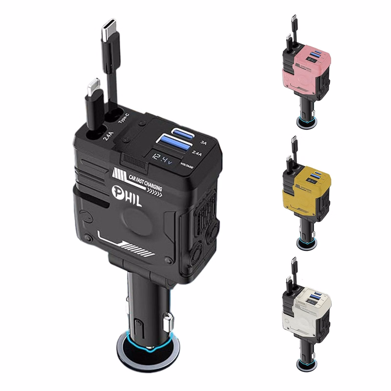 4-in-1 Fast Charge Car Charger Adapter