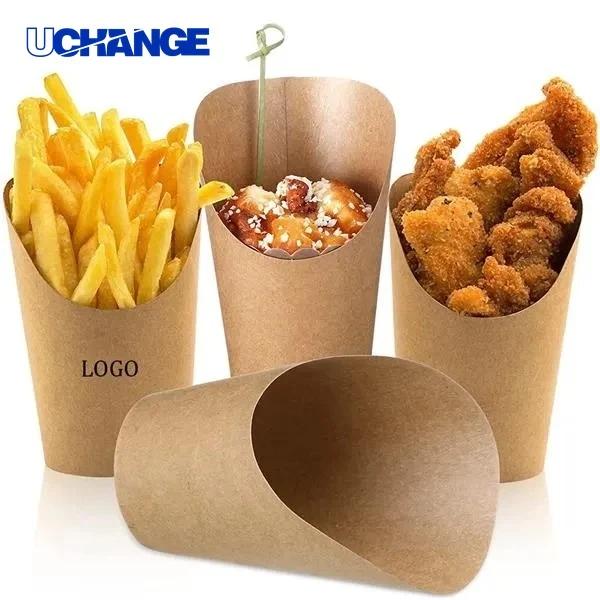 Kraft Paper French Fry Box Container 1