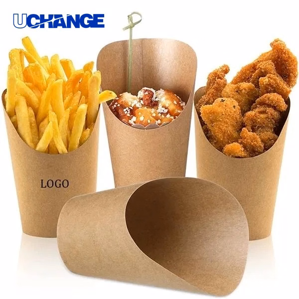 Kraft Paper French Fry Box Container