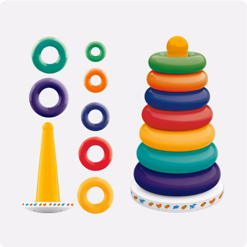 Rainbow Plastic Stacking Educational Building Blocks