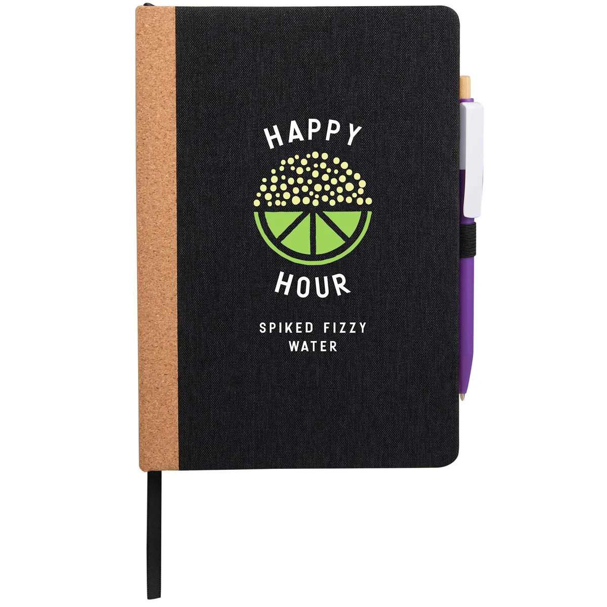 5.5" x 8.5" Recycled PET and Cork Bound Journal 1