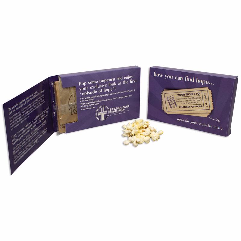 6 1/2" x 4 1/4" x 3/4" - Popcorn Mailer Pack