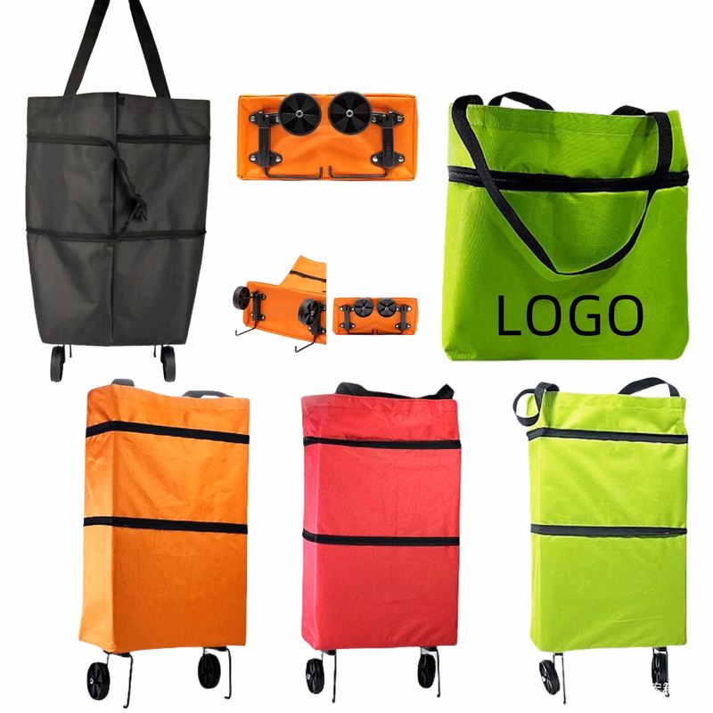 Foldable Wheeled Storage Bag With Handles