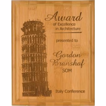 10.5" x 13" Genuine Bamboo Plaque