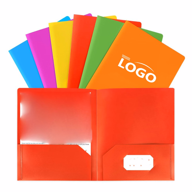 Dual Pocket Colorful PP File Folder
