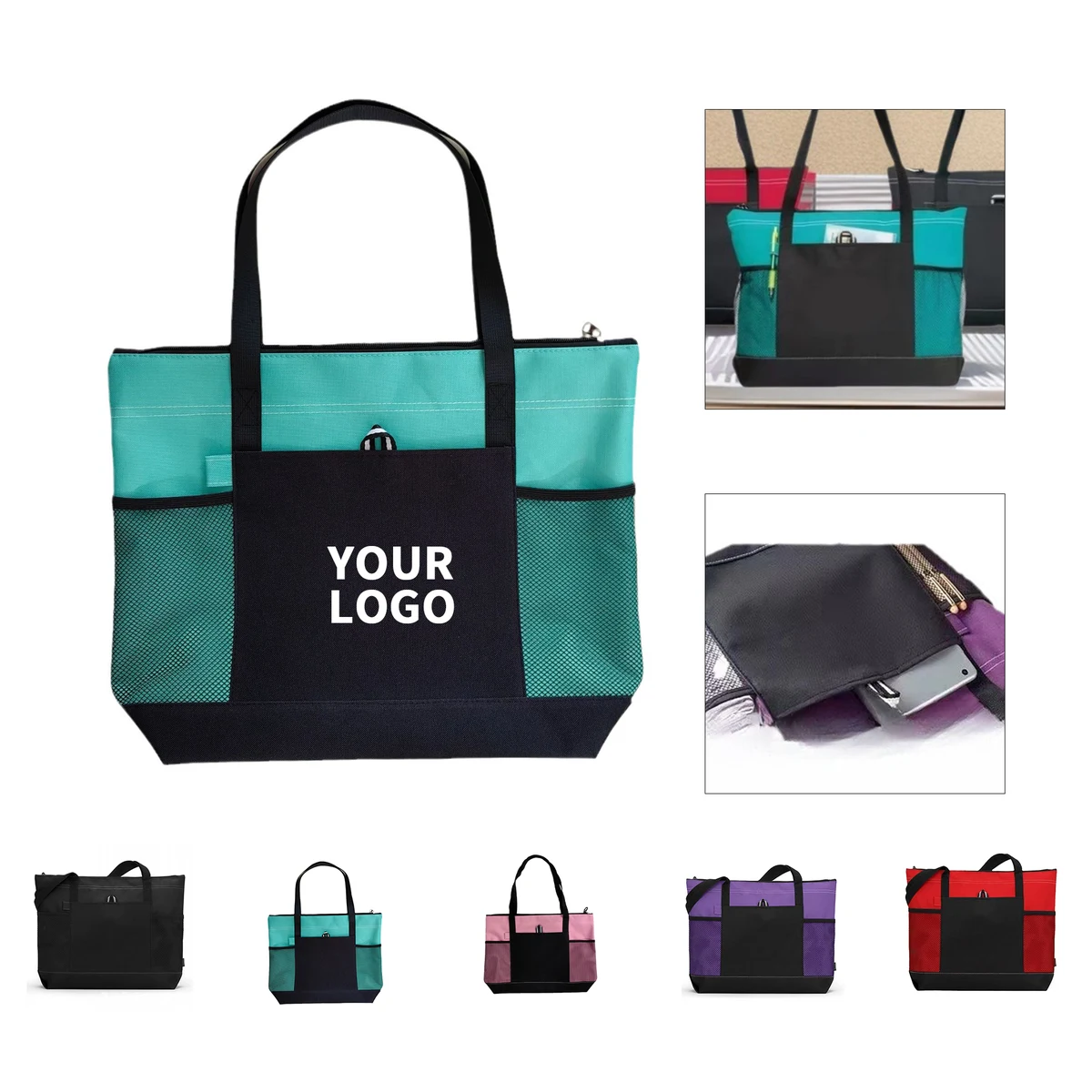 Six Hundred Denier Oxford Fabric Tote Bag, custom tote bag with logo imprint 1
