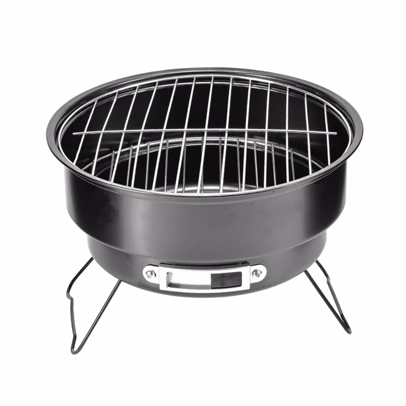 Portable Round Barbecue BBQ Charcoal Grill W/ Cooler Bag