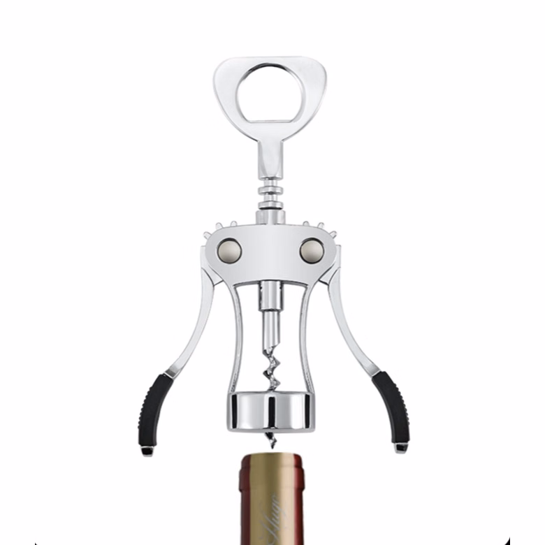 Heavy-Duty Zinc Alloy Wing Corkscrew Wine Opener
