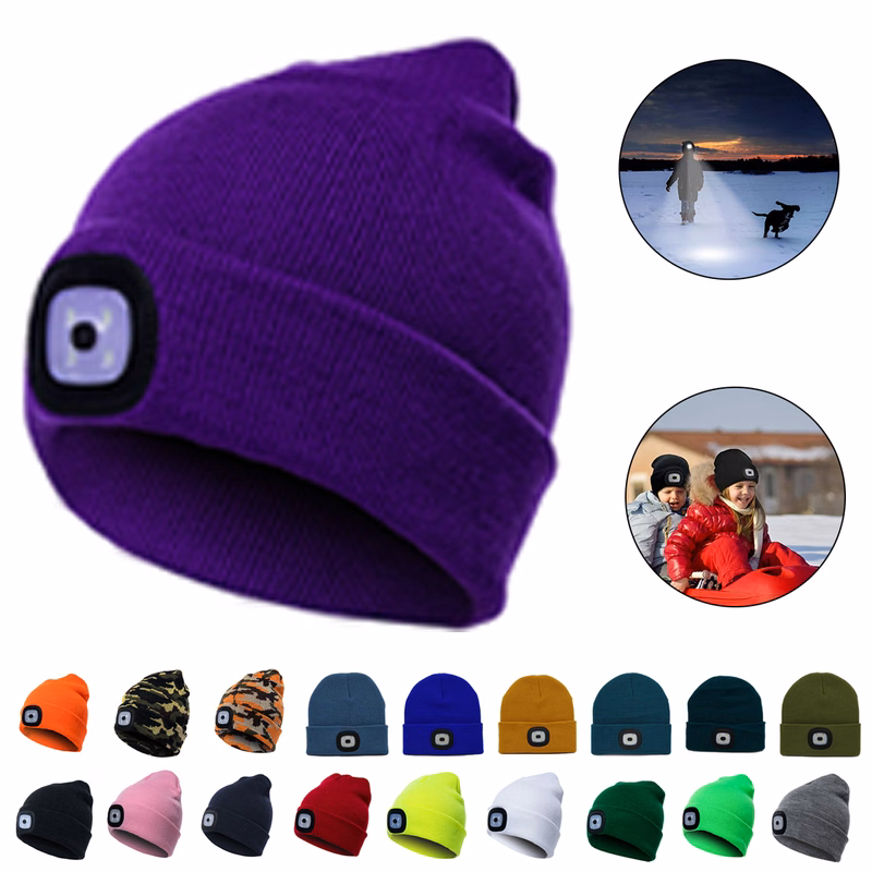 LED Headlamp Hats Winter Cap