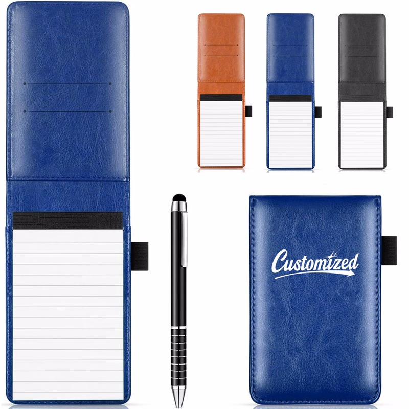 Faux Leather Notepad with Pen