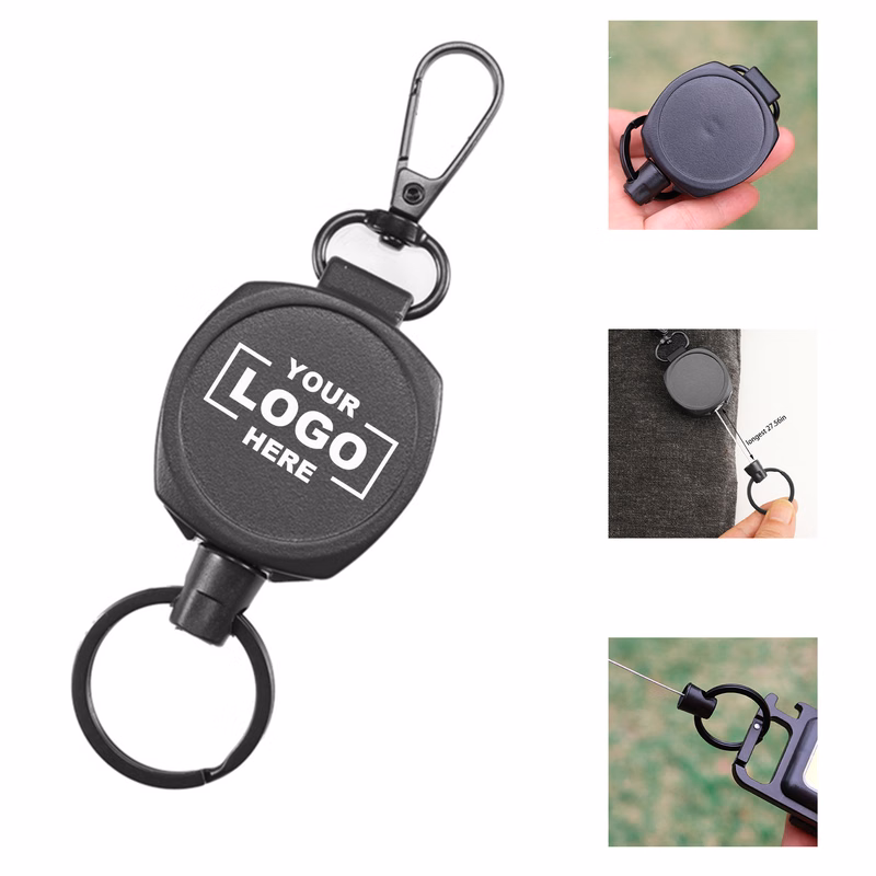 Durable Metal Badge Holder with Keyring and Clip