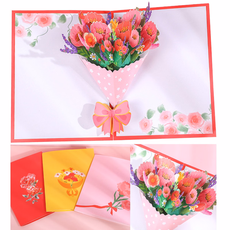 3D Paper Pop Up Mothers Day Card