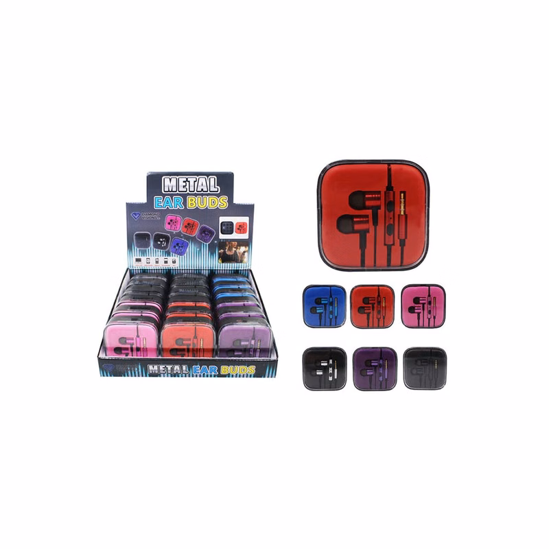 Metal Earbud Headphones Assorted