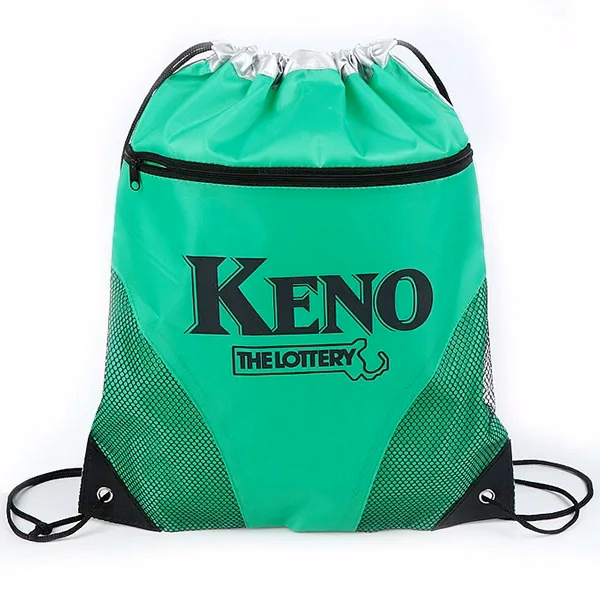 Cyclone Mesh Curve Polyester Drawstring Backpack -14x18