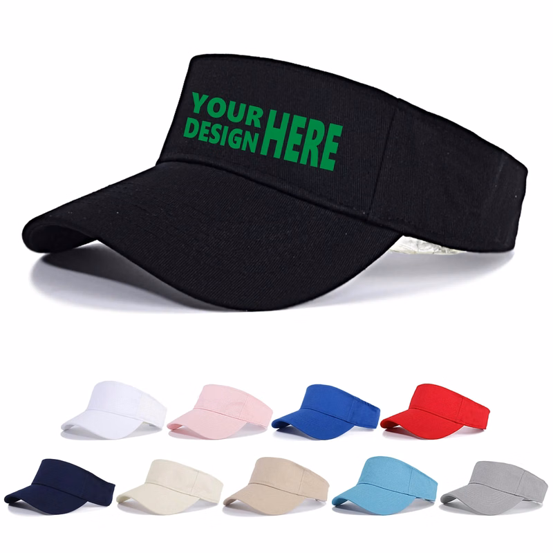Cotton Empty Top Sun Visor Hat Cap