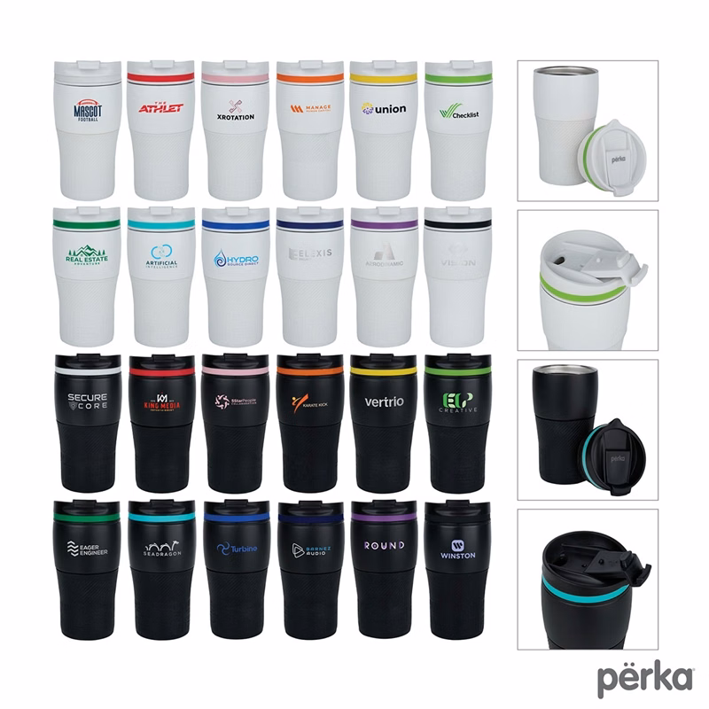 Perka® Cortado 12 oz. Double Wall Recycled Stainless Steel Coffee Tumbler