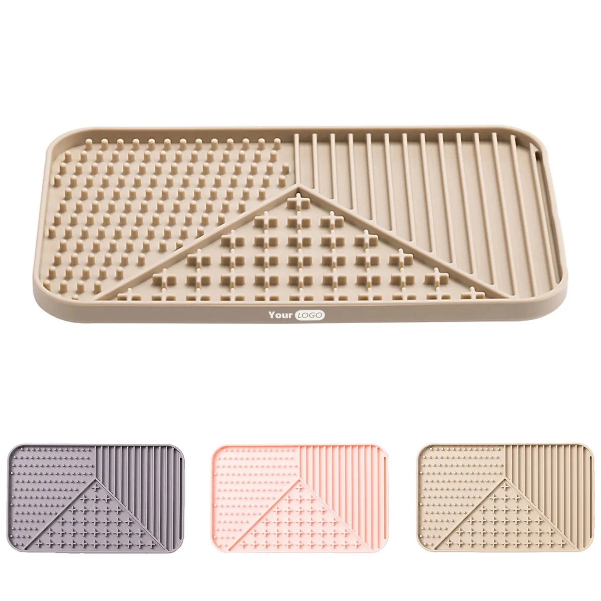 Silicone Rectangular Pet Slow Food Mat 1