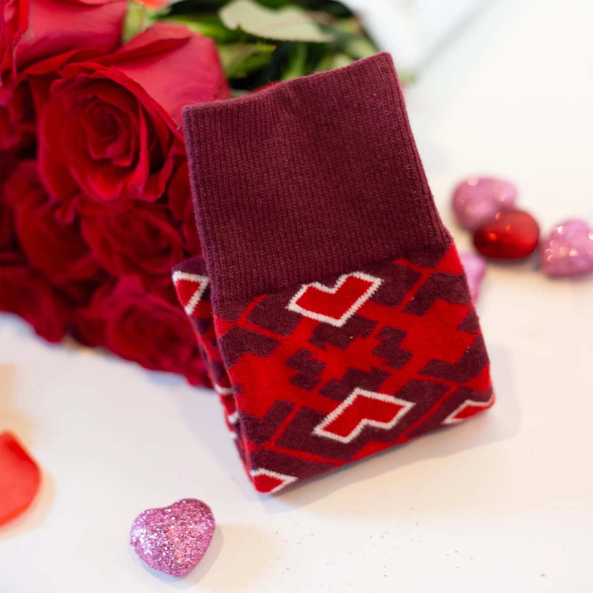 Sports VALENTINES Day Socks - Love-Inspired Performance for Active Feet - American Made 1