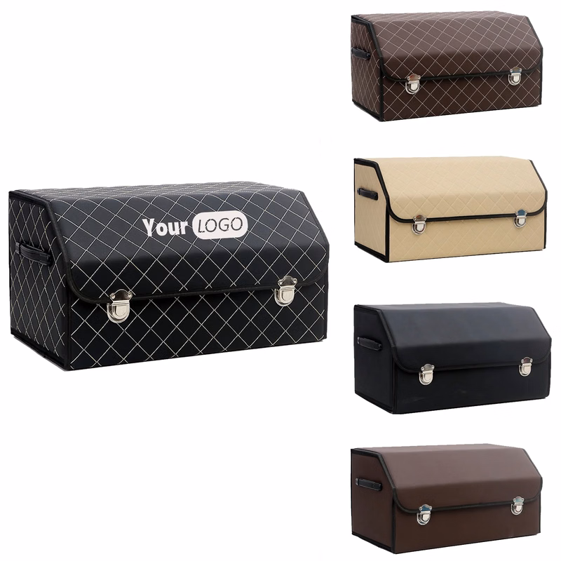 Leather Large Folding Car Storage Box